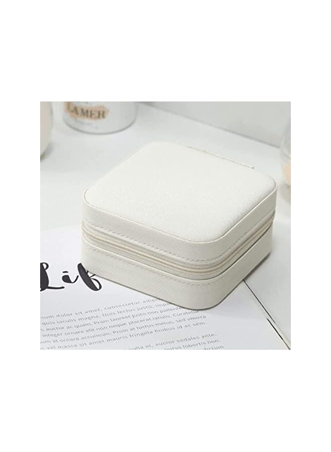The Bros Mini Jewelry Travel Case,Small Travel Jewelry Organizer, Portable Jewelry Box Travel Mini Storage Organizer Portable Display Storage Box For Rings Earrings Necklaces Gifts… (white2pack) - Image 3