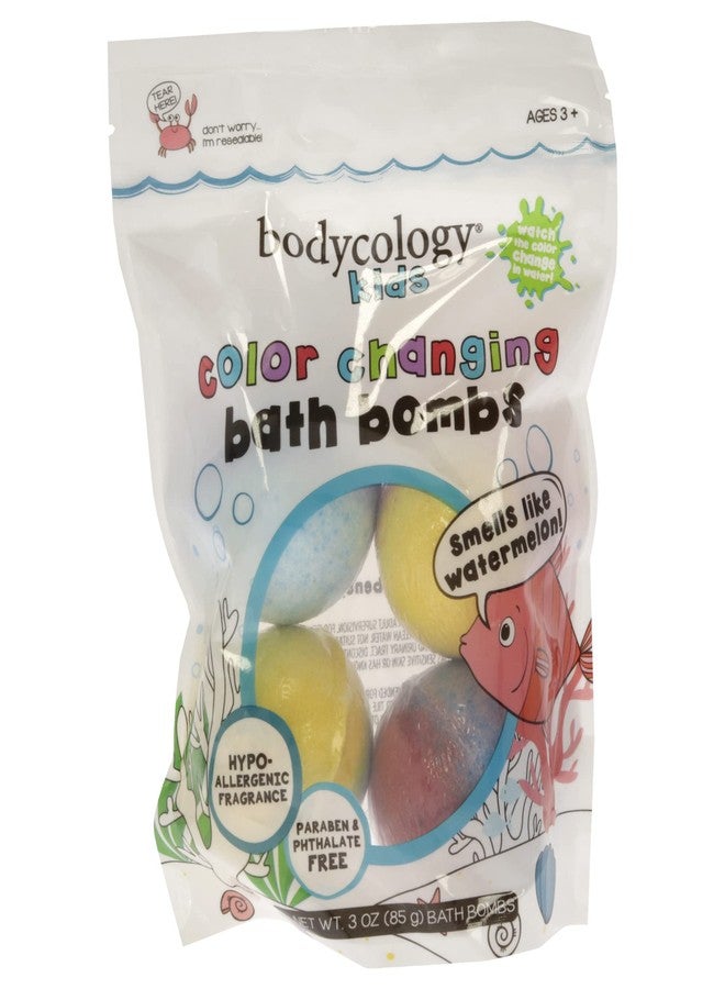 Bodycology Color Changing Bath Bombs - Watermelon Bath Bomb Kids 4 x 3 oz - Image 1