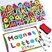 Coogam Magnetic Letters 234 Pcs Uppercase Lowercase Foam Alphabet ABC Fridge Magnets Educational Toy Set for Classroom Kids Learning Spelling with Magnetic Board and Storage Box - Image 3