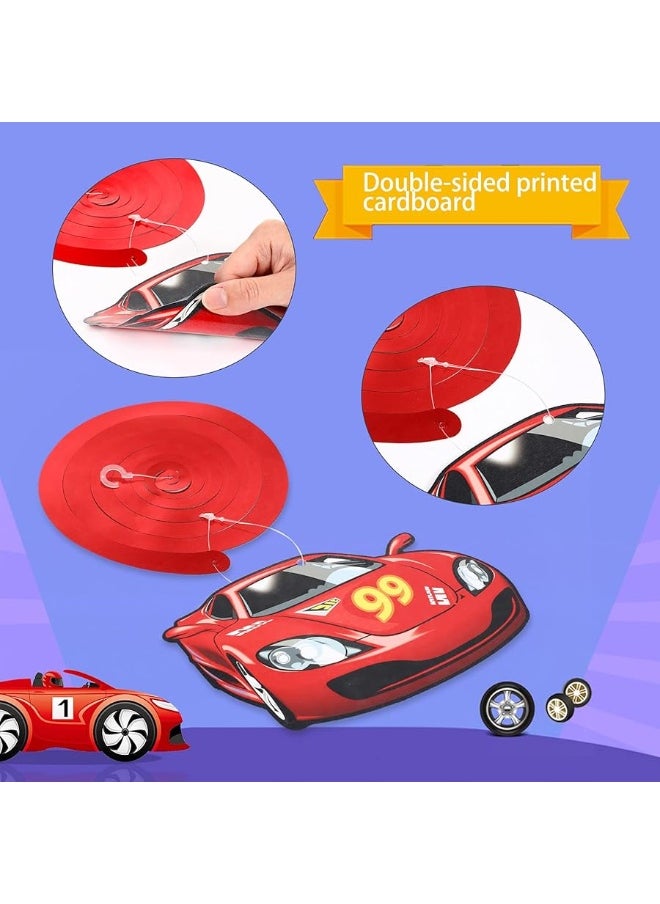 Containlol - 30 Pieces Race Car Party Hanging Swirls Decorations, Checkered Flags Racing Birthday Party Foil Ceiling Decor for Kids Boys Men Race Fans Birthday Party Baby Shower Supplies - Image 1