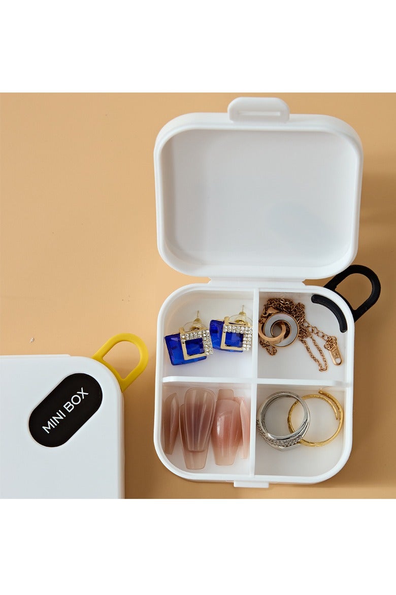 Simple mini portable compartment storage box for pills, candies, health products, sponge earplugs, small accessories, travel storage box - Image 2