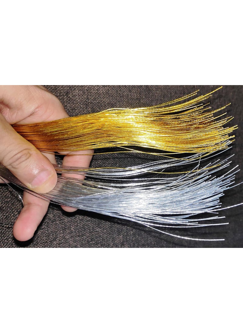 Generic GetSetGo 100pcs Gold Silver Flexible Metal WireCraft Wire Easy to cut for Flower Making Jewelry Making Arts Crafts 25 inch appox length 100  - Image 1