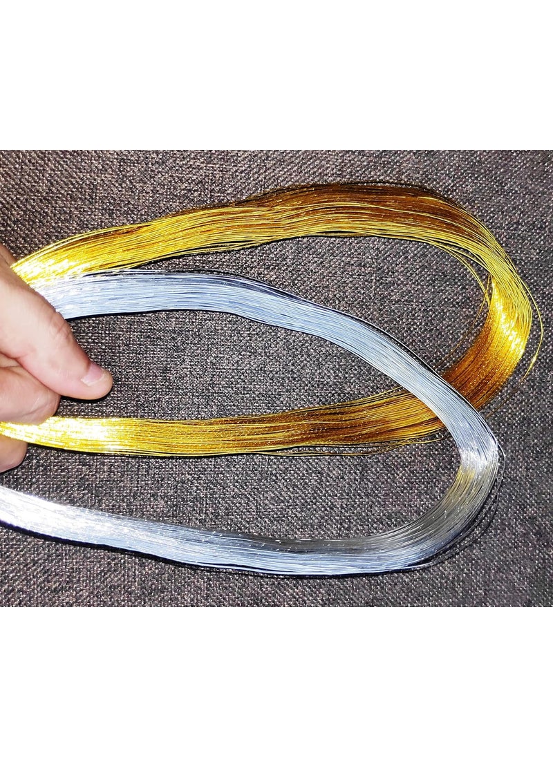 Generic GetSetGo 100pcs Gold Silver Flexible Metal WireCraft Wire Easy to cut for Flower Making Jewelry Making Arts Crafts 25 inch appox length 100  - Image 3