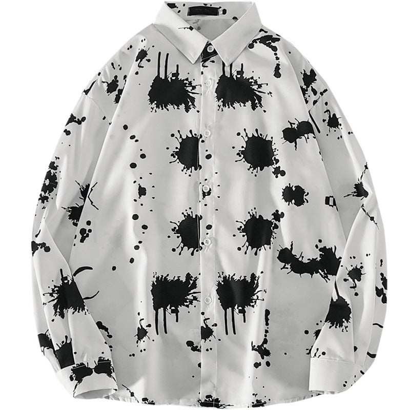 Men'S Trendy Bf Shirt Long Sleeve Loose Summer Stylish Hong Kong Style Shirt Sun Protection Korean Version Trendy Ice Silk - Image 5