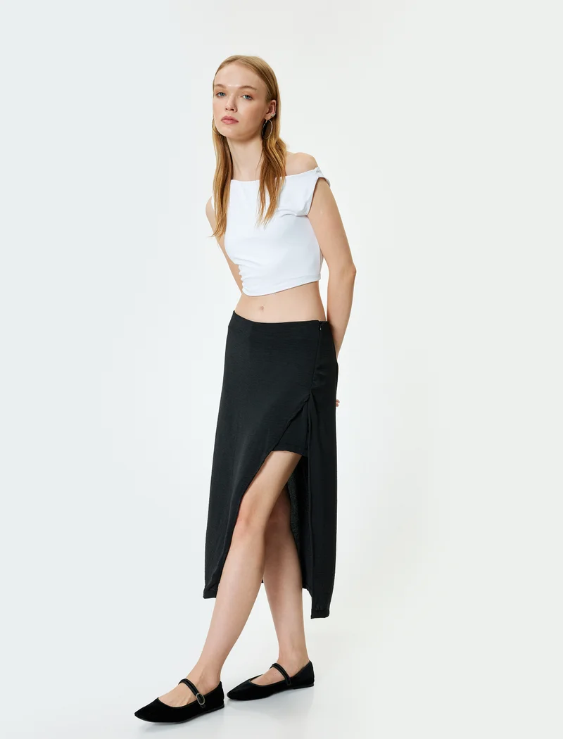 كوتون A Cut Midi Skirt