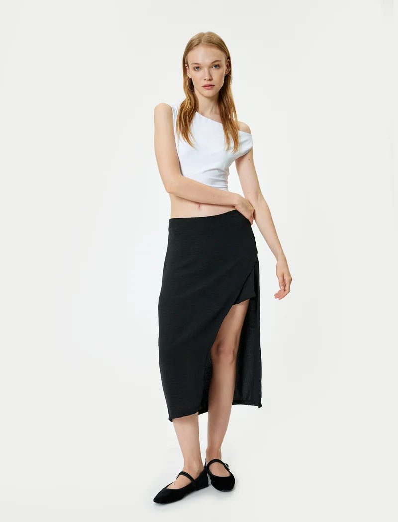 كوتون A Cut Midi Skirt