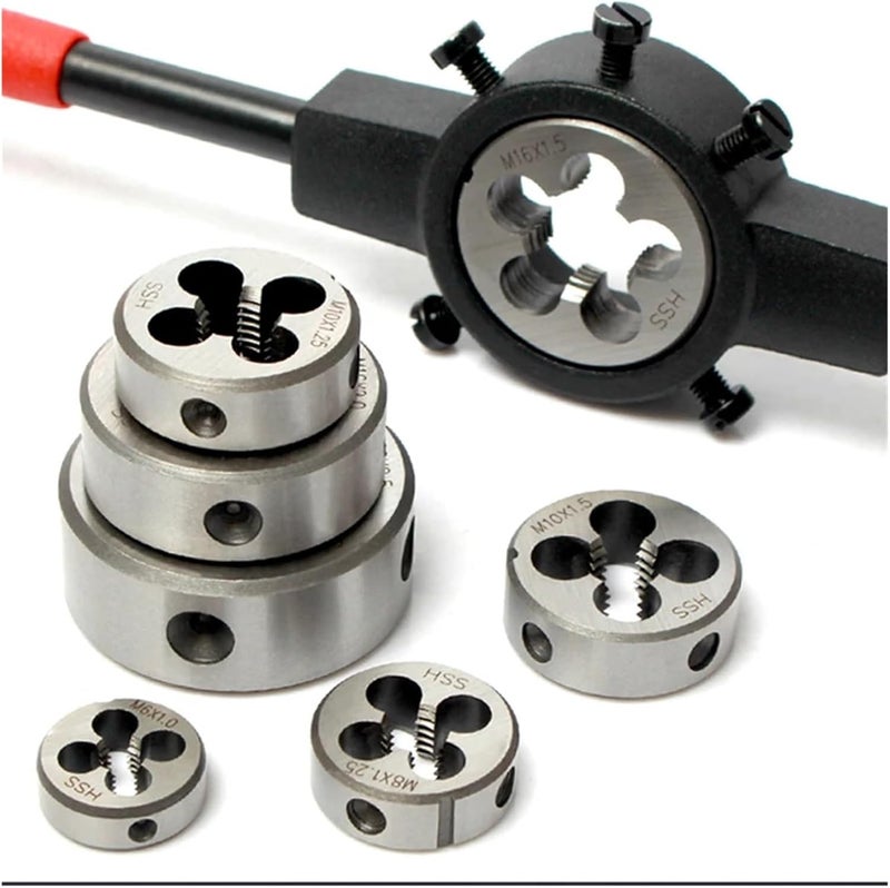 Threading Taps, Thread die, HSS Metric Round Dies Cutting Tool Right Hand Alloy Steel M1 M2 .5 M3 M4 M5 M6 M7 M8 M9 M10 M11 M12 M13(M2x0.4) - Image 3