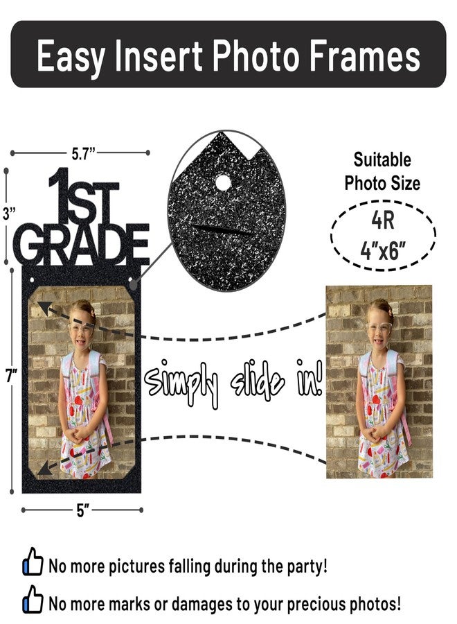 PartyHooman Graduation Photo Banner Kindergarten to 12th Grade, 4" x 6" Photo (Black) - Image 3