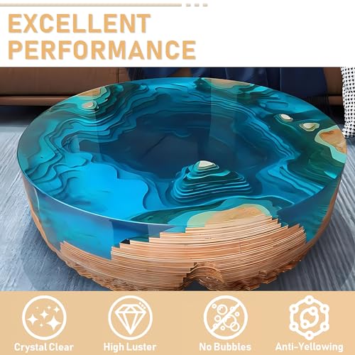 Puduo Epoxy Resin Kit 72OZ，Newly Formulated Crystal Clear Epoxy Resin，Strong, Bubble-Free, Anti-Yellowing Art Resin That，Suitable for Casting, DIY, Molds, Jewelry, Easy to Mix 1:1 Ratio - Image 4
