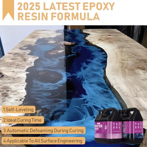 Puduo Epoxy Resin Kit 72OZ，Newly Formulated Crystal Clear Epoxy Resin，Strong, Bubble-Free, Anti-Yellowing Art Resin That，Suitable for Casting, DIY, Molds, Jewelry, Easy to Mix 1:1 Ratio - Image 5