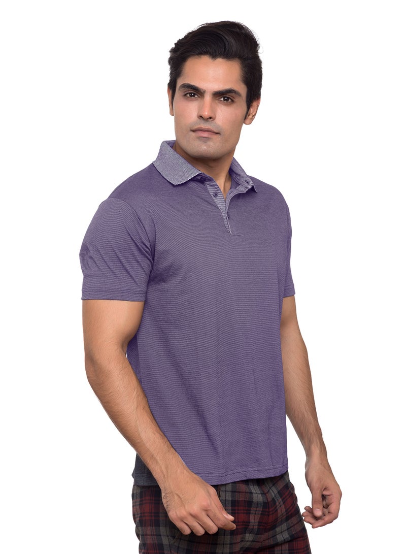 SANTHOME Premium 2-Tone Men's Polo T-Shirt  - Image 1