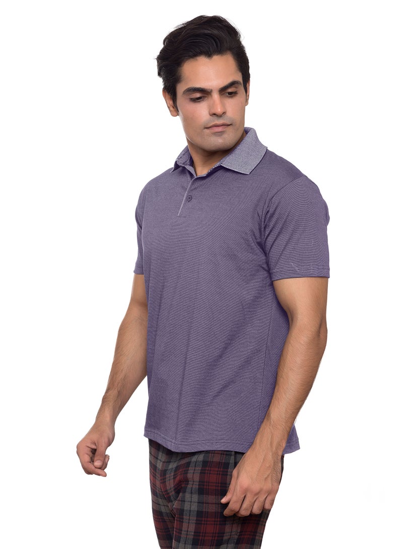 SANTHOME Premium 2-Tone Men's Polo T-Shirt  - Image 2