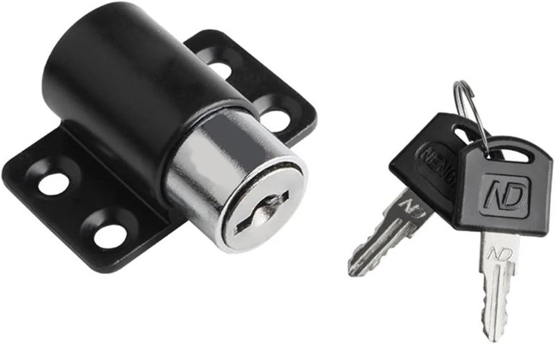 White Sliding Door Window Locks with 2 Keys Security Lock Set - Image 1