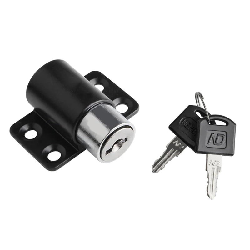 White Sliding Door Window Locks with 2 Keys Security Lock Set - Image 2