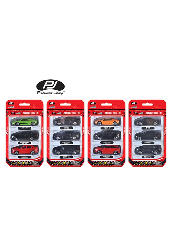 Power Joy Vroom Vroom Diecast Unif Licensed 3 Pieces, Assorted (Style & Color May Vary) - Image 1