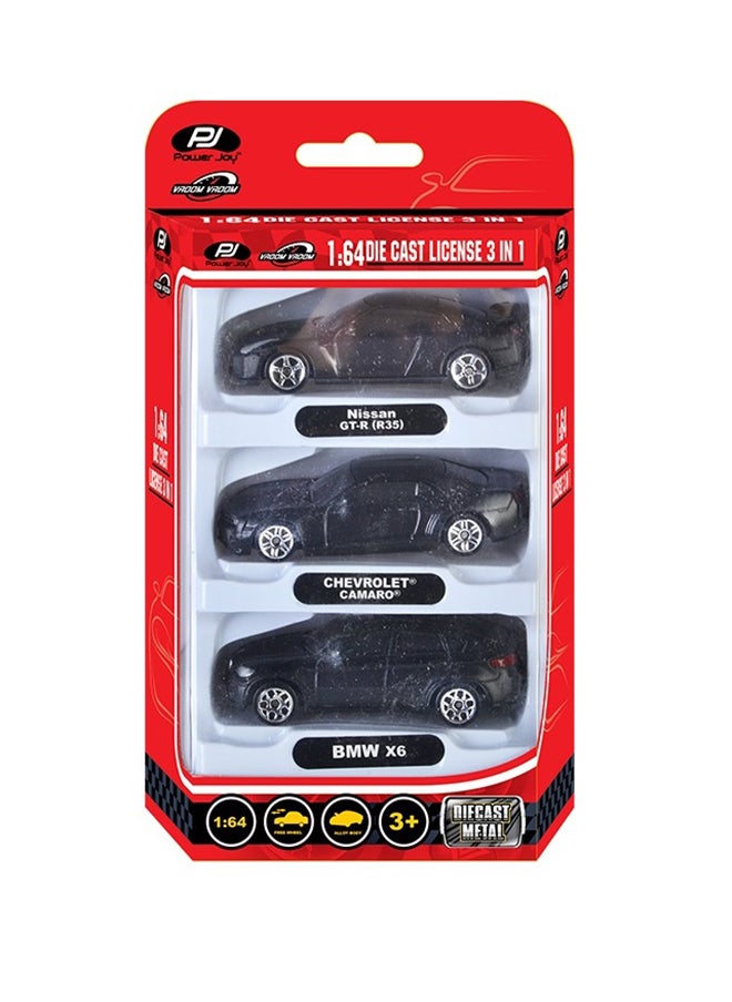 Power Joy Power Joy Vroom Vroom Diecast Unif Licensed 3 Pieces, Assorted (Style & Color May Vary)  - Image 3