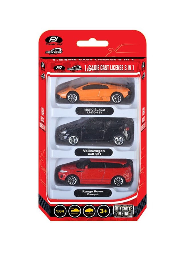 Power Joy Power Joy Vroom Vroom Diecast Unif Licensed 3 Pieces, Assorted (Style & Color May Vary)  - Image 4