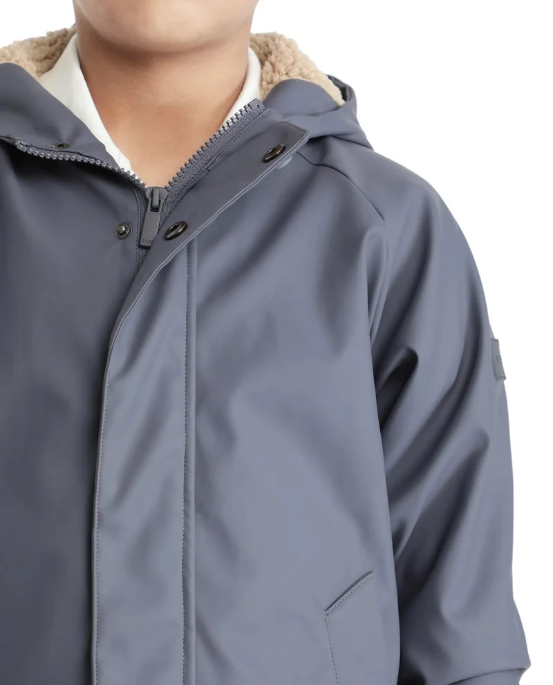 Rare Ones Rare Ones Kids Wrick Navy Polyester Full Sleeve Solid Jacket