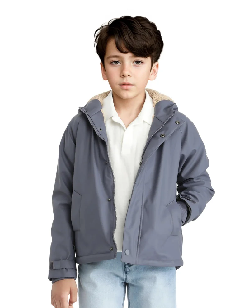 Rare Ones Rare Ones Kids Wrick Navy Polyester Full Sleeve Solid Jacket