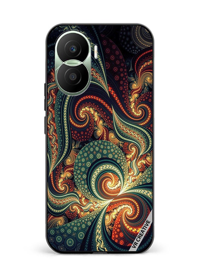 Protective Case Cover For Honor Play7T Pro Pastel Green Design Multicolour