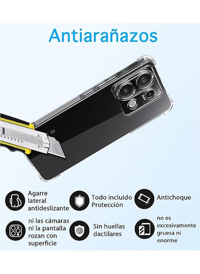 حافظة لهاتف Xiaomi Poco X6 5G TPU شفاف حماية وسادة هوائية من أربع زوايا غطاء سيليكون ناعم - Image 2