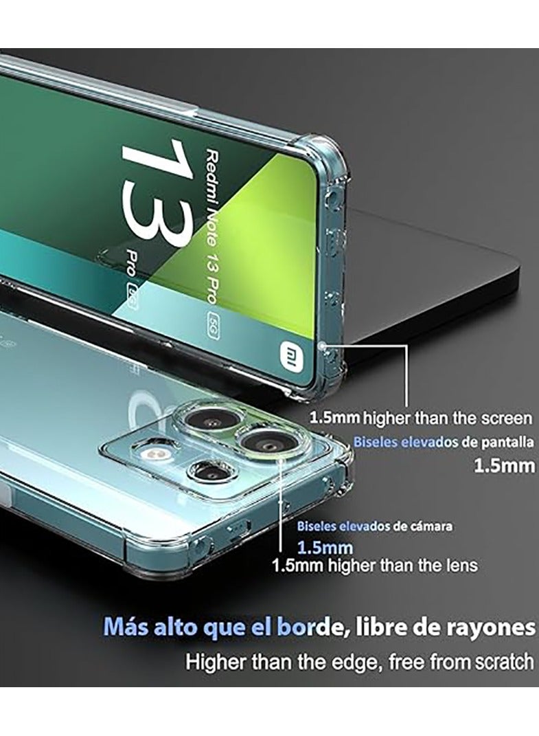 حافظة لهاتف Xiaomi Poco X6 5G TPU شفاف حماية وسادة هوائية من أربع زوايا غطاء سيليكون ناعم - Image 3