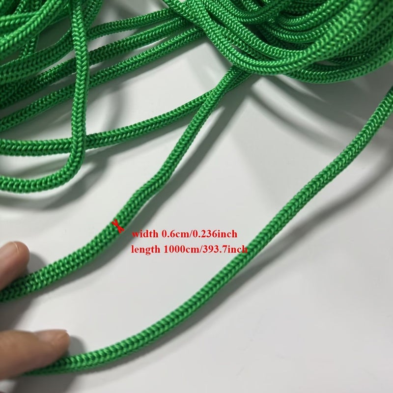393.7 Inch Beige Braided Nylon Cord for Clothesline Tent Camping Safety Rope - Image 3