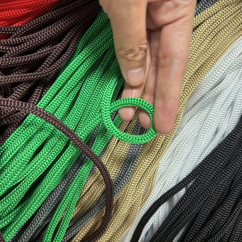 393.7 Inch Beige Braided Nylon Cord for Clothesline Tent Camping Safety Rope - Image 2