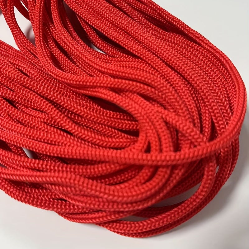 393.7 Inch Beige Braided Nylon Cord for Clothesline Tent Camping Safety Rope - Image 5
