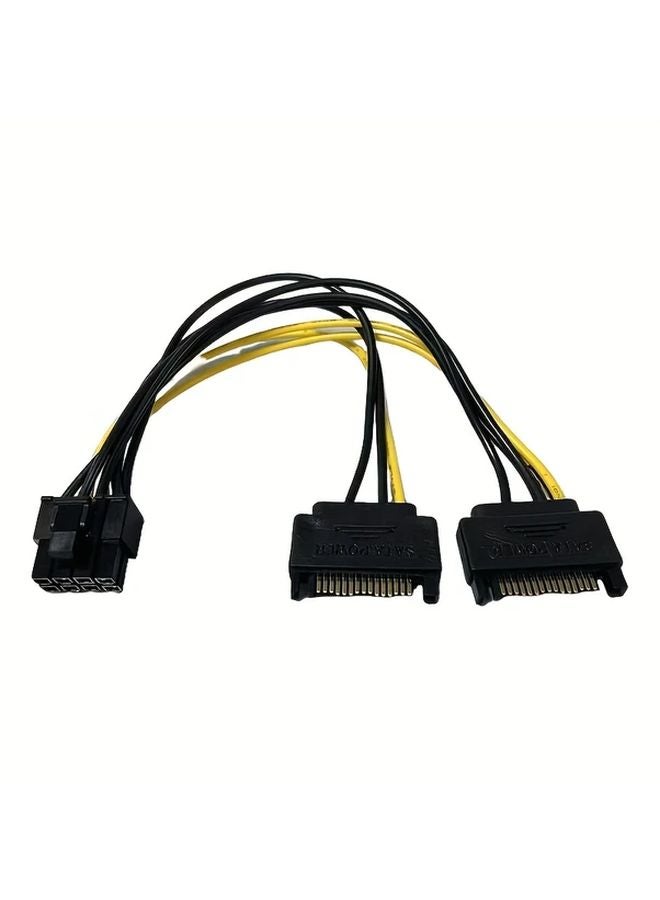 8Pin Female To Dual SATA Graphics Card Power Cable Adapter - Image 1