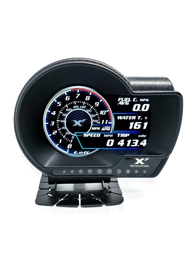 Lufi Lufi XF OBD2 Gauge Display, Multi-Data Monitor, Head Up Display, Highly Customizable, Fast Response [for Cars 2007 and After] - Image 1