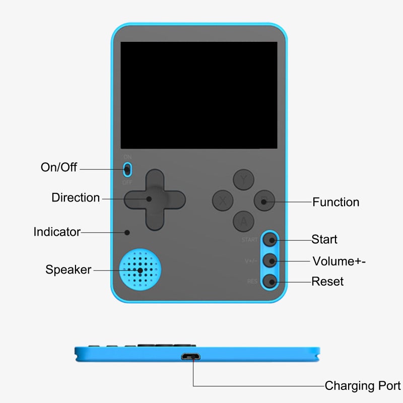 K10 2.4 Inch Full-color Screen Handheld Game Console With 500 Retro Game Portable Game Consoles 400mAh Rechargeable Battery - Image 5