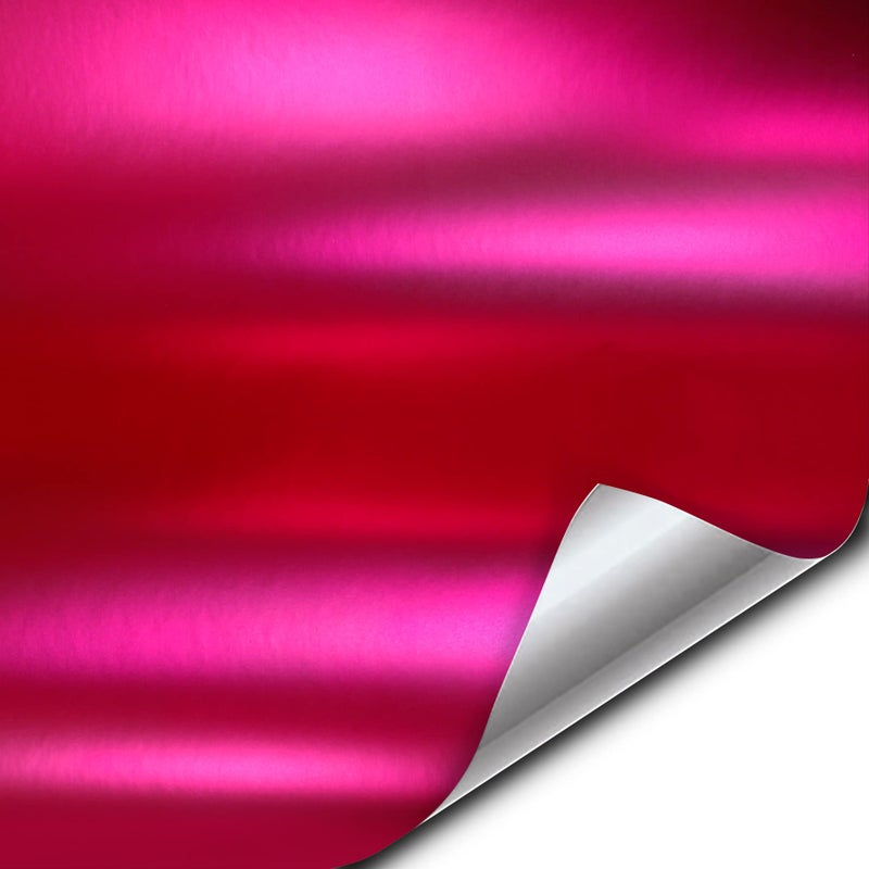 VViViD Premium Satin Chrome Hot Pink Vinyl Wrap Roll wAirRelease Adhesive Technology 1ft x 5ft - Image 3
