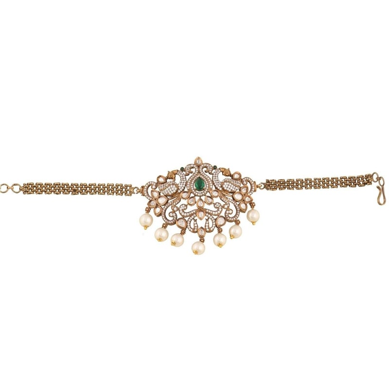 TARINIKA Indian Choker Necklace for Women Nakshatra Cubic Zirconia Desi Necklace - Gold Plated Brass Fashion Jewelry Gift for Her Bollywood Costume Jewellery (Jean Nakshatra CZ) - Image 1