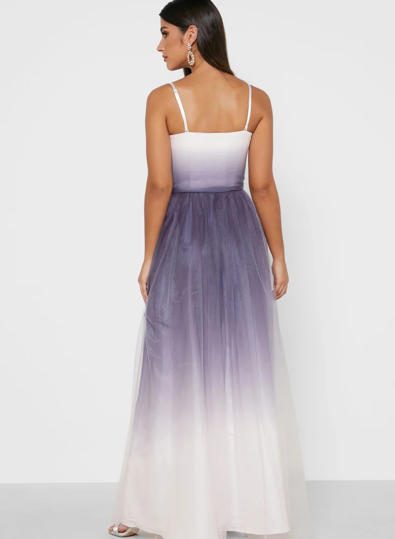 Chi-Chi London Louise Pleated Tie Die Dress