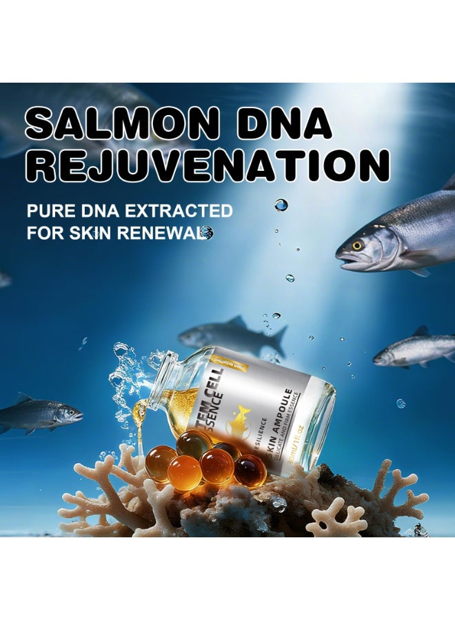 jalan Salmon DNA Gold Foil Salmon Facial Essence Ampoule - Anti-wrinkle, Fades Acne Scars, Improves Skin Texture, Evens Skin Tone - Image 2