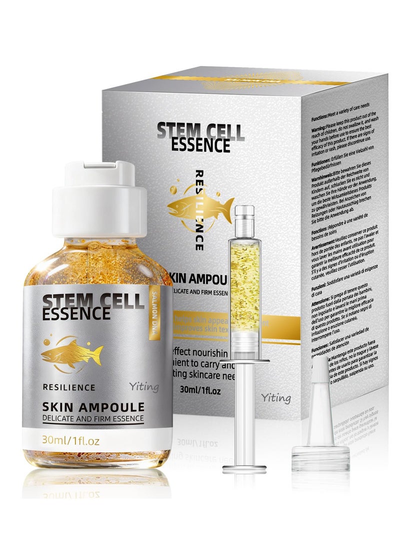 jalan Salmon DNA Gold Foil Salmon Facial Essence Ampoule - Anti-wrinkle, Fades Acne Scars, Improves Skin Texture, Evens Skin Tone - Image 4