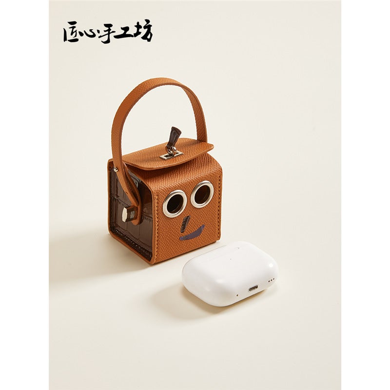 سلسلة مفاتيح حقيبة سماعات كرتونية من جلد مايكروفايبر - Image 4