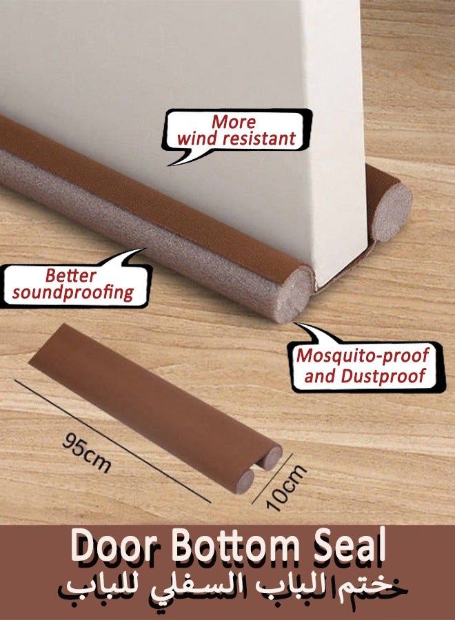 Adhesive Door Bottom Seal Strip,Thickened Silicone Weather Stripping for, Wind,Insect Proof, Energy Saving, Adjustable Under-Door Gap Cover for Home,Door Bottom Seal Door Sound Insulation Seal Gap Strip Door Seam Windshield And Warm Sticker Door Seam Insulation Dustproof  - Image 1