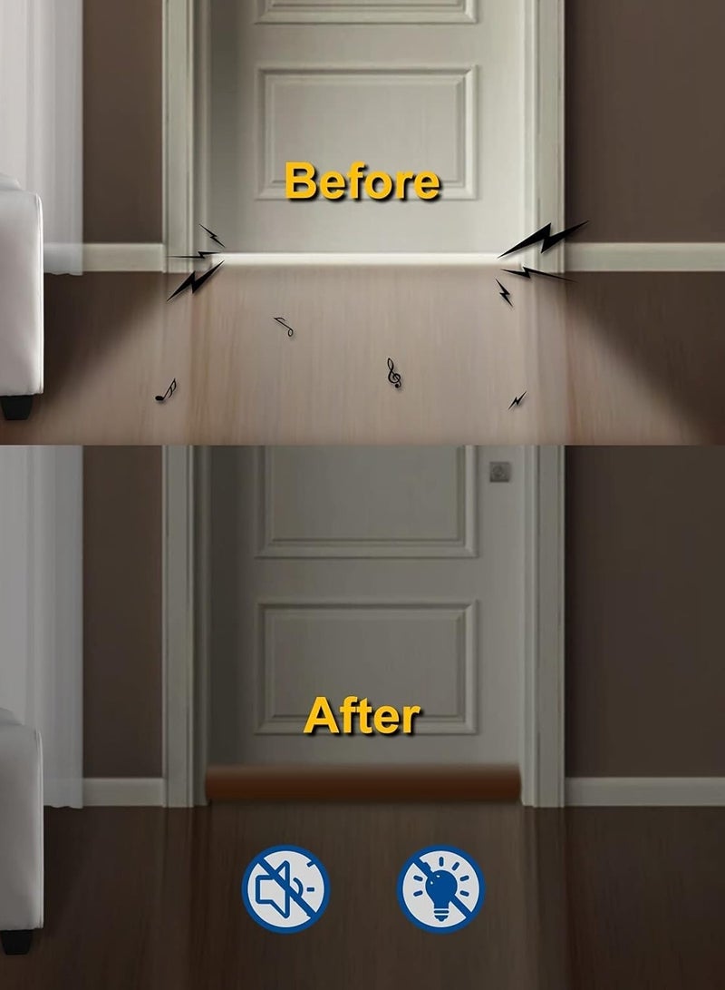 Adhesive Door Bottom Seal Strip,Thickened Silicone Weather Stripping for, Wind,Insect Proof, Energy Saving, Adjustable Under-Door Gap Cover for Home,Door Bottom Seal Door Sound Insulation Seal Gap Strip Door Seam Windshield And Warm Sticker Door Seam Insulation Dustproof  - Image 3