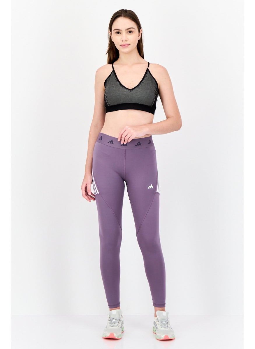 Adidas Women Tight Fit Training Leggings, Purple  - Image 4