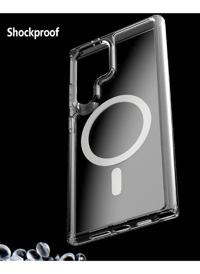 Gear4 - Gear4 Ultra Hybrid Crystal Clear Case Cover with Magsafe for Samsung Galaxy S24 Ultra - D30 Protection Anti-Yellowing Slim Fit Design Wireless Charging Compatible - Image 1
