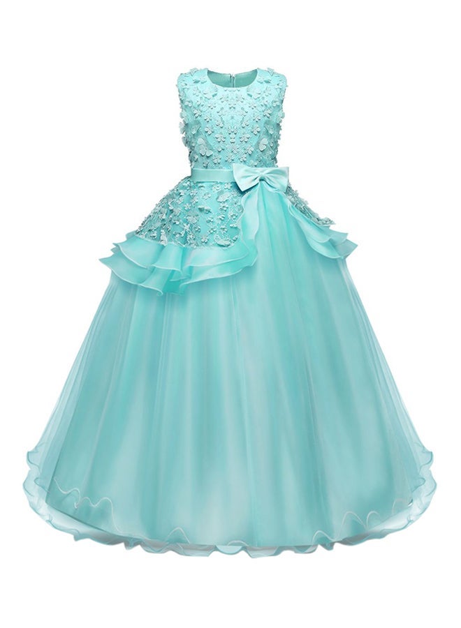 NIBEMINENT Lace Flower Ball Gown Dress 6Y - Image 1