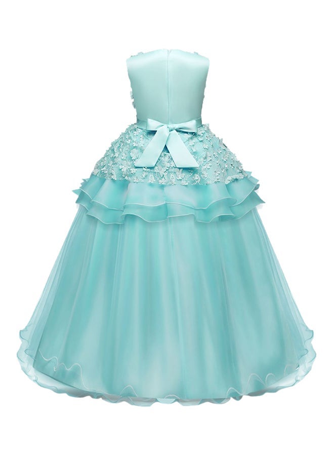 NIBEMINENT Lace Flower Ball Gown Dress 6Y - Image 2