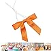 GUIFIER 50 Pack 3 Satin Twist Tie Bows Twist Bows for Treats Ribbon Bows with Twist Ties Gift Wrap Bows Pretied Bows Ties for Cake Pops Baby Shower Sweets Packaging Party Favors GiftsOrange - Image 1
