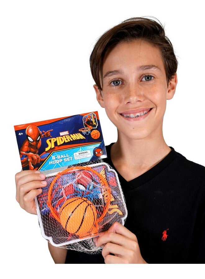 Ja-Ru JA-RU Marvel Spiderman Mini Basketball Hoop (1 Unit) Self Adhesive Wall & Door Mount. Office or Bedroom Basketball Hoop with Ball for Kids. Indoor & Outdoor Sports Game. Spid-6822-1s - Image 5
