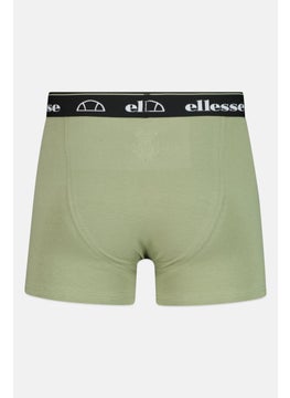 Ellesse Men 3 Pieces Brand Logo Trunks, Green/Grey  - Image 4