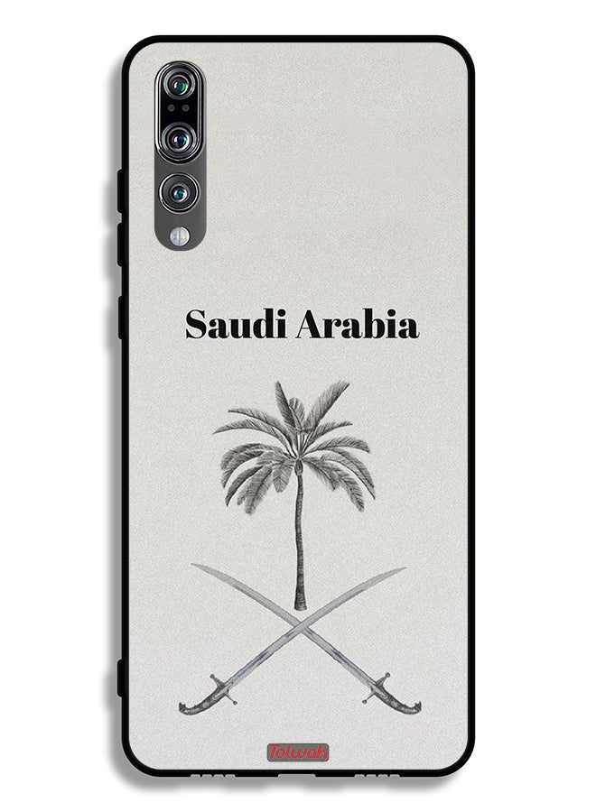Tolwak غطاء حماية لهاتف هواوي P20 برو - فن شعار المملكة العربية السعودية - Image 2