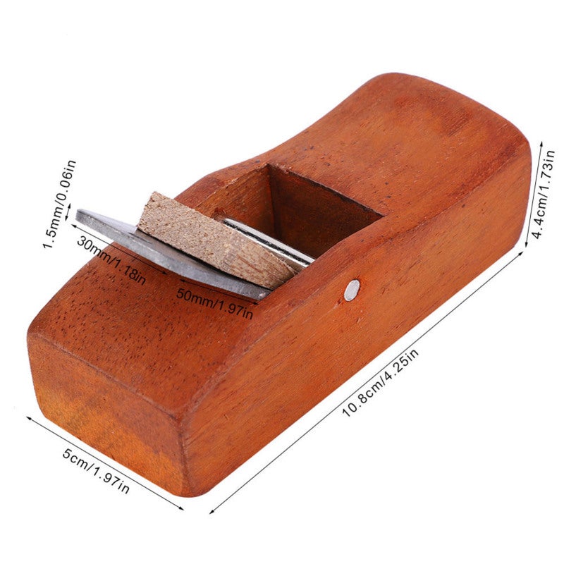 Woodworking Plane: High-density Durable Wood, Sharp Steel Blade, Smooth Planing - Comfortable Grip Mini Hand Tool for Carpenters, DIY Woodcraft Enthusiasts - Image 2