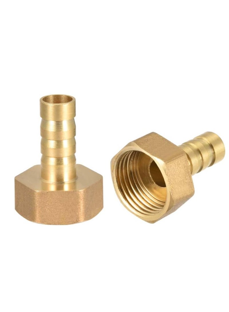 Sourcing Map 10mm G1/2 Female Thread Brass Hose Fitting, 2 Pack - Image 1